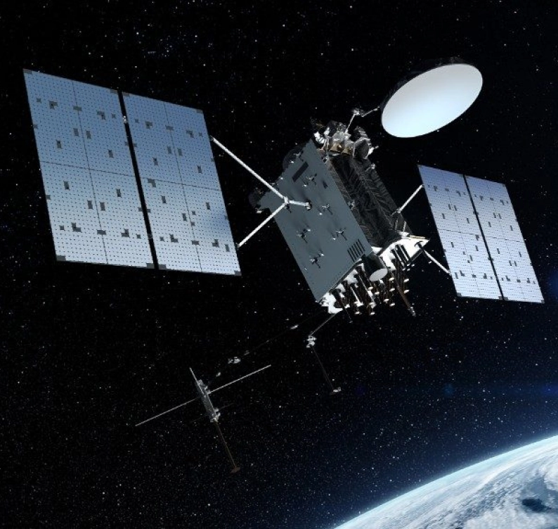 GPS III Satellite supported by rigid-flex PCB assemblies, delivering advanced PNT services for military, allies, and civil users.